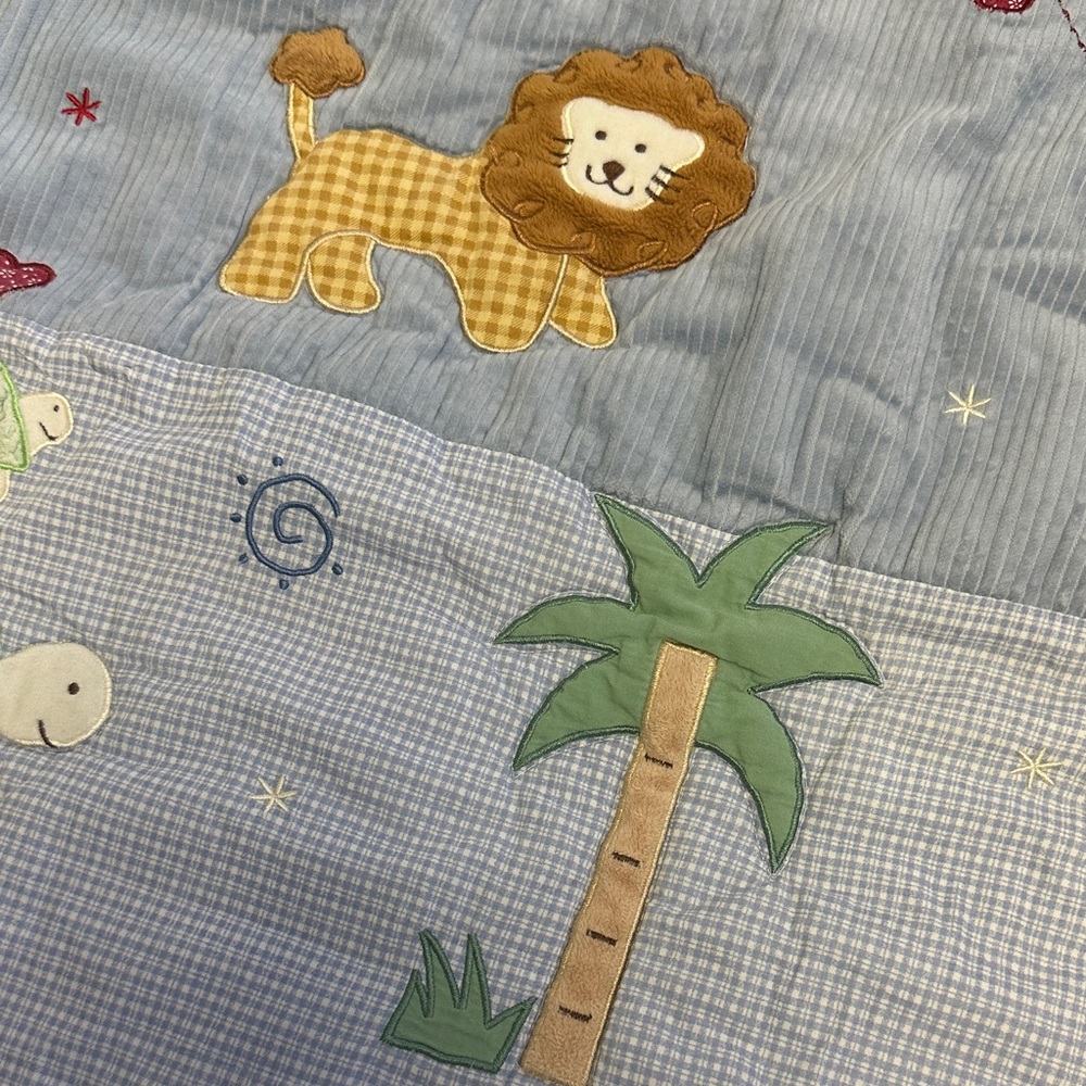 Vintage Kids Jungle Safari Themed Blanket - Picture 4 of 9